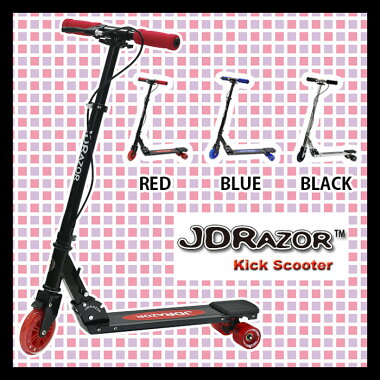 ポイント10倍【送料無料】JDジャパンJDRAZORMS-500BU/RD/BKキックスクーターキックボード【代引OK】
