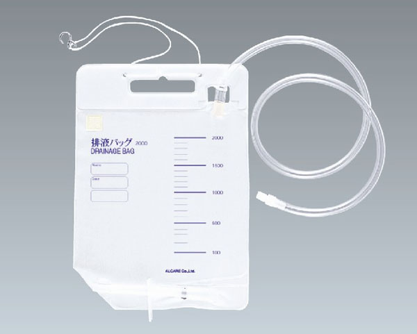 排液バッグ 15841 袋サイズ320mmx230mm 導液チューブ長さ1m 容量2000ml 1函入数5枚 アルケア【返品不可】