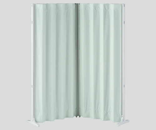 抗菌アコーディオンスクリーン コーナー パステルグリーン 1500（750x2）x1650 MASL15x165G 1個【返品不可】