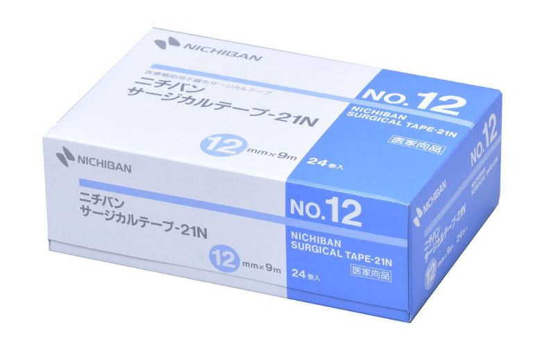サージカルテープ21N No.12 STN12(12mmx9m) 24カン 1箱(24巻入) ニチバン【返品不可】