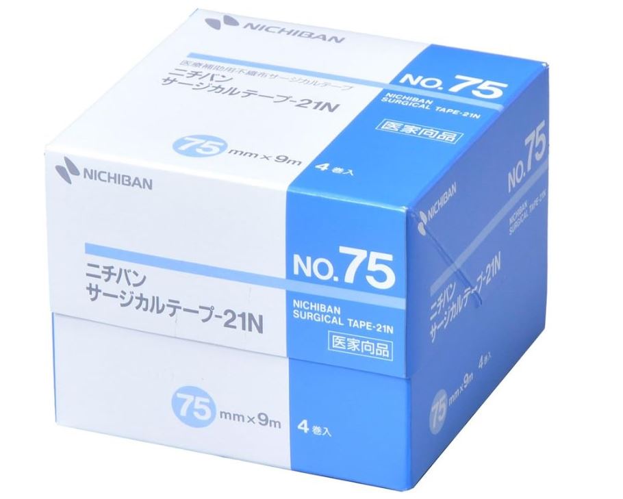 サージカルテープ21N No.75 STN75(75mmx9m) 4カン 1箱(4巻入) ニチバン【返品不可】