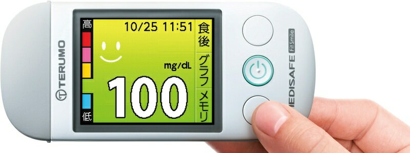 メディセーフフィット スマイル MS-FR501W 本体のみ テルモ 血糖値測定器【返品不可】
