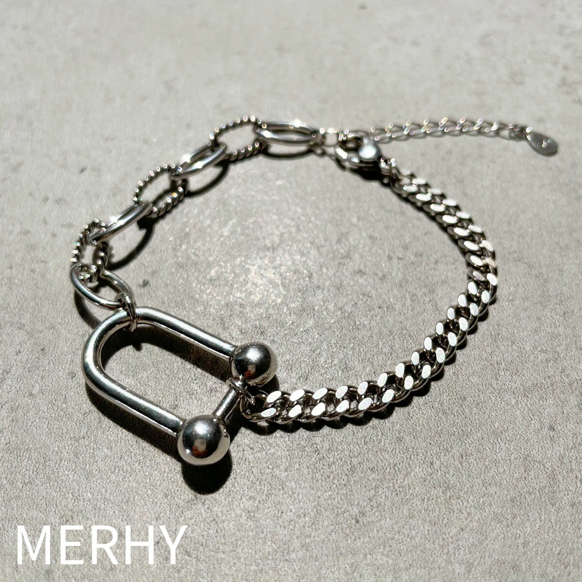 楽天MERHY 楽天市場店bracelet ME32 Silver925 シルバー925 インスタで人気 シンプル ブレスレット チェーン 女性 大人 アクセサリー ギフト トレンド オシャレ カジュアル キレイめ かわいい 人気 シルバー ランキング メルウィー merhy 韓国アクセ プチプラ 20代 30代 40代 50代 華奢 金アレ