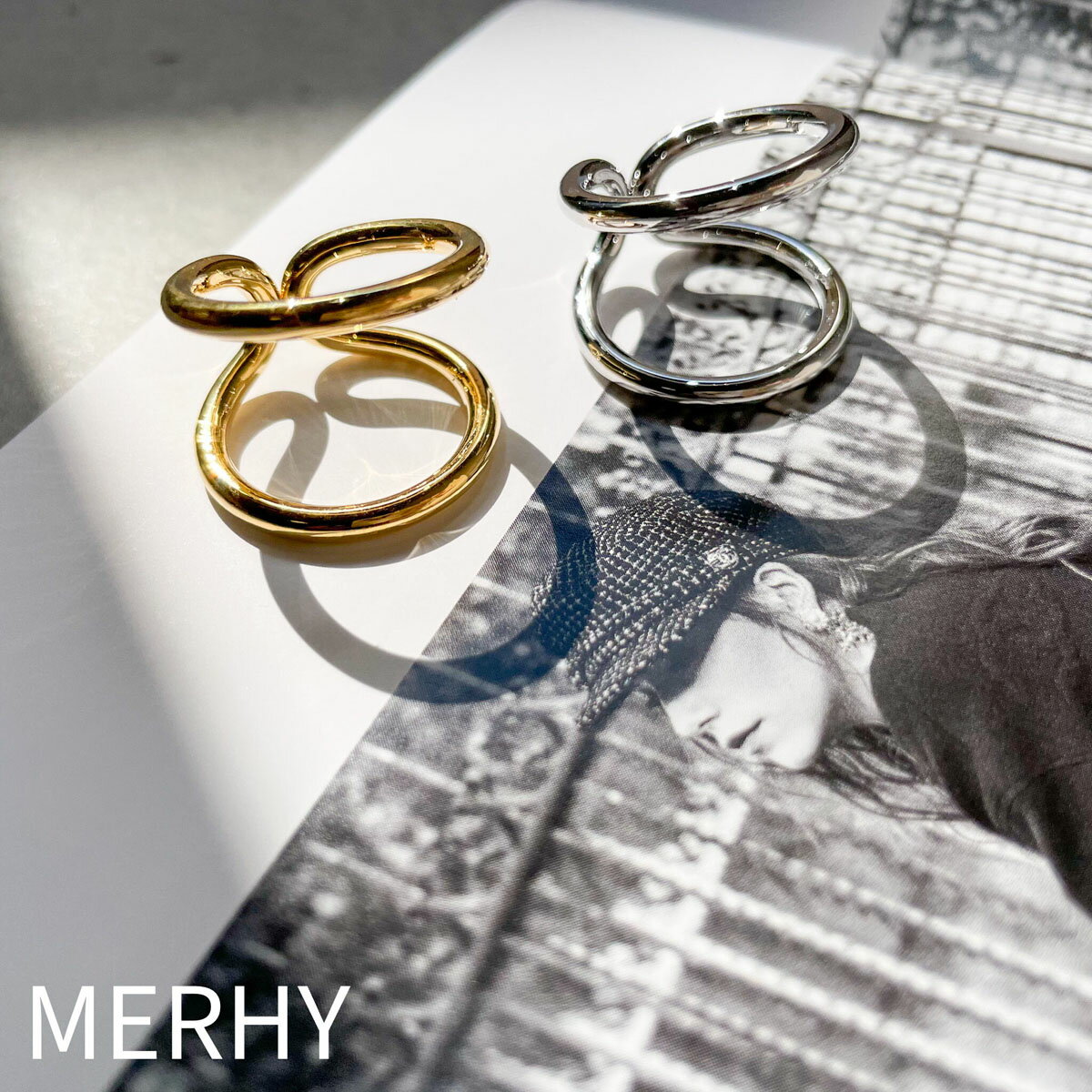 楽天MERHY 楽天市場店ring ME139 インスタで人気 シンプル 太め ゴツメ 指輪 リング 女性 大人 アクセサリー トレンド オシャレ カジュアル キレイめ かわいい 人気 ゴールド シルバー ランキング メルウィー merhy 韓国アクセ プチプラ フリーサイズ サイズ調整可 20代 30代 40代 50代