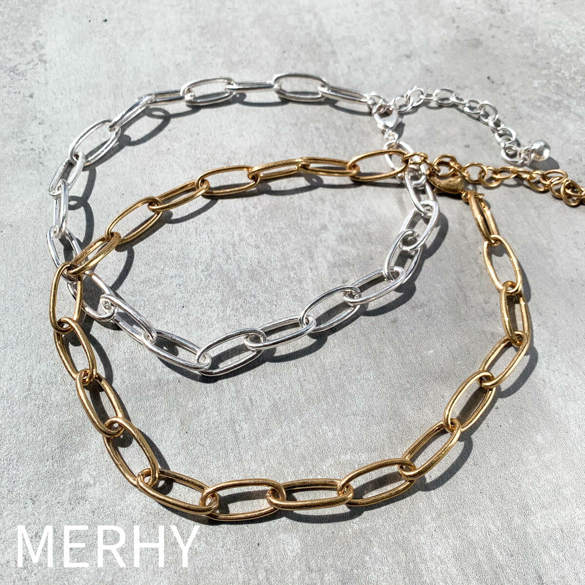 necklace ME29 インスタで人気 シンプル ゴツメ 太め チェーン ネックレス 女性 大人 アクセサリー ギフト トレンド オシャレ カジュアル キレイめ かわいい 人気 ゴールド シルバー ランキング メルウィー merhy 韓国アクセ プチプラ 20代 30代 40代 50代 合金 サイズ調整可