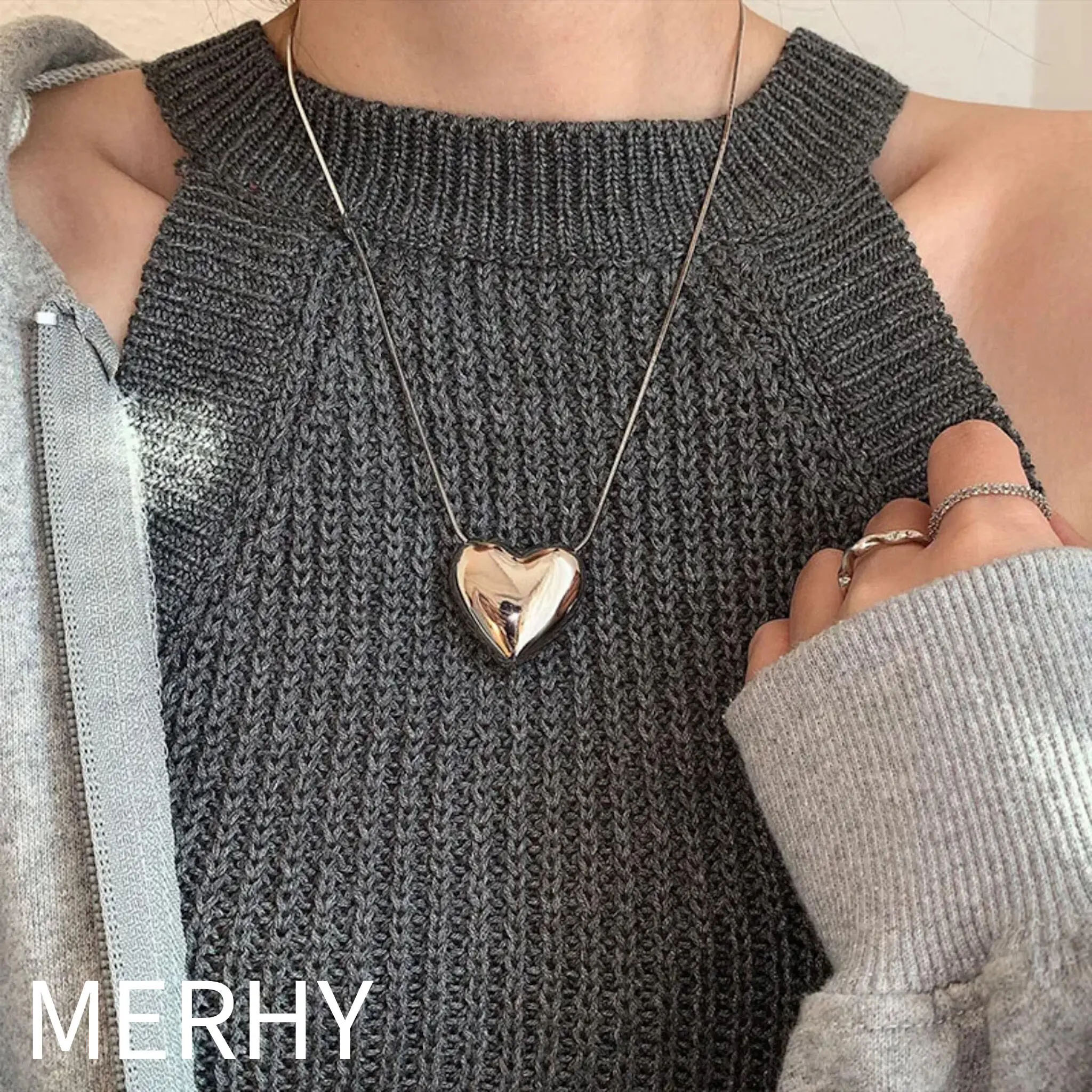 necklace ME56 Silver925 С925 ץ ϡ 礭 ֤ ӥå ͥå쥹   ꡼ ȥ  奢 襤 ͵ 󥭥 륦 merhy ڹ񥢥 ץץ 20 30 40 50 ⥢б Ĵ ̵