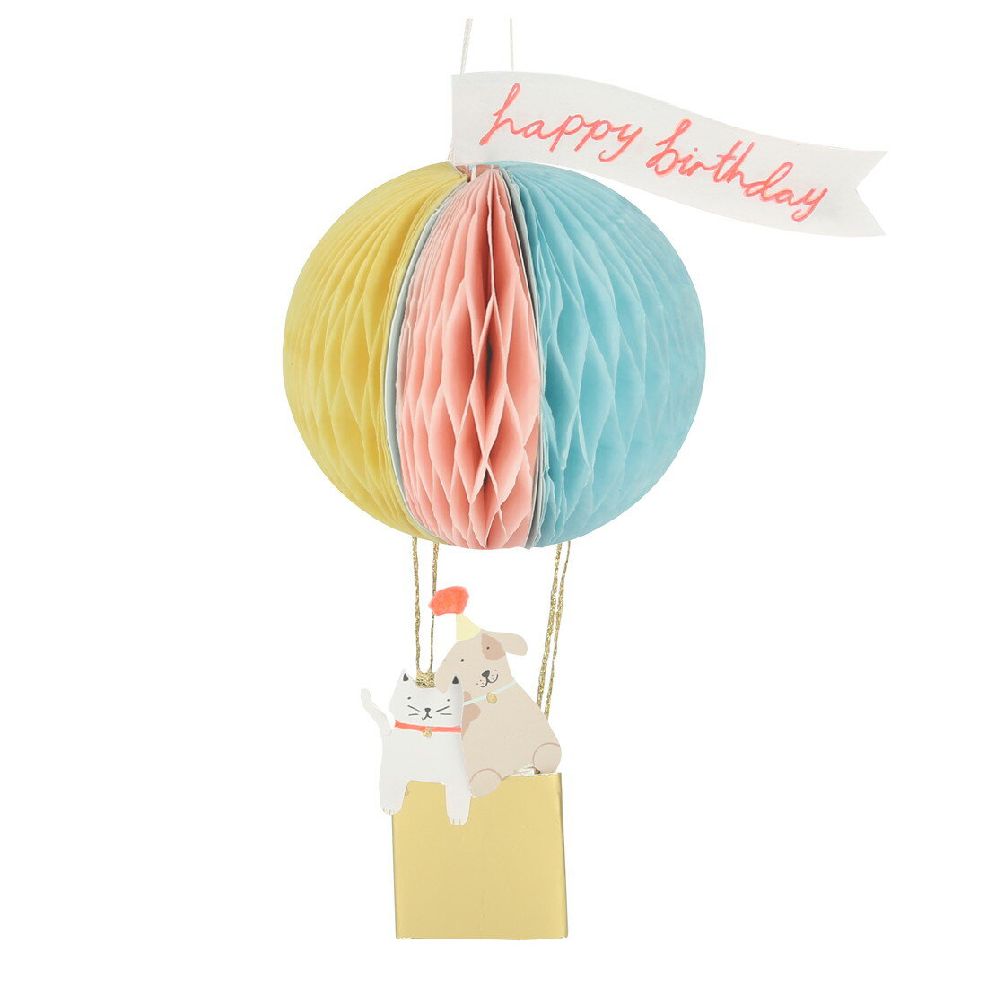 樂天商城 - バースデーカード ハニカム イヌ ネコ 誕生日カード Birthday Cards おしゃれ かわいい グリーティングカード 輸入カード メッセージカード merimeri メリメリ 立体カード