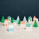 3D Advent Village 45-2385 24個の家、木、山の形をしたアドベント用BOX お子様の好きな物を入れておいて毎日1個づつ開けてクリスマスまでのカウントダウンをお楽しみください。 サイズ：箱の平均：約4x4x4cm 対象年齢：3歳以上