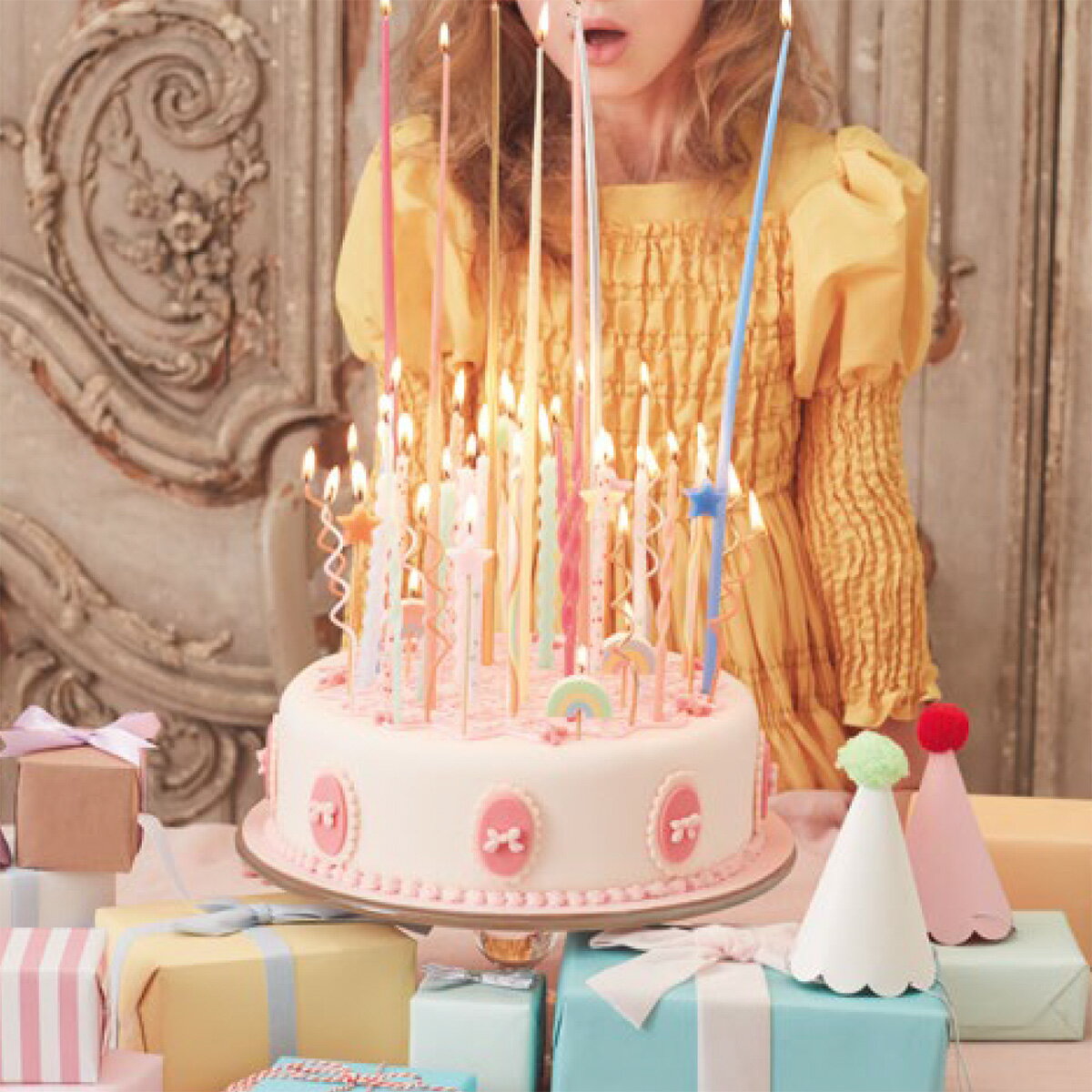 バースデーキャンドル パステル グルグル うねうね サプライズパーティ 誕生日会 誕生日ケーキ ケーキトッパー バースデーケーキ デコレーション飾り 飾り付け merimeri メリメリPastel Swirly 20 Birthday Candles