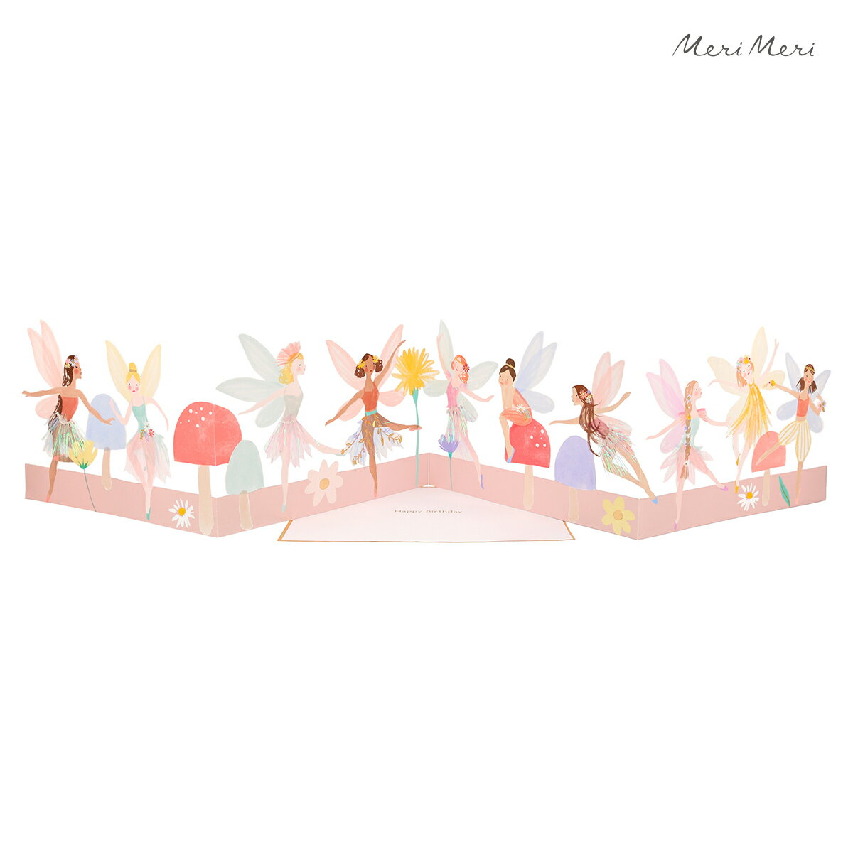 バースデーカード Fairy Concertina Card 妖精 フェアリー 誕生日カード Birthday Cards おしゃれ かわいい グリーティングカード 輸入カード メッセージカード merimeri メリメリ 誕生日会 飾り付け 折り畳み式カード