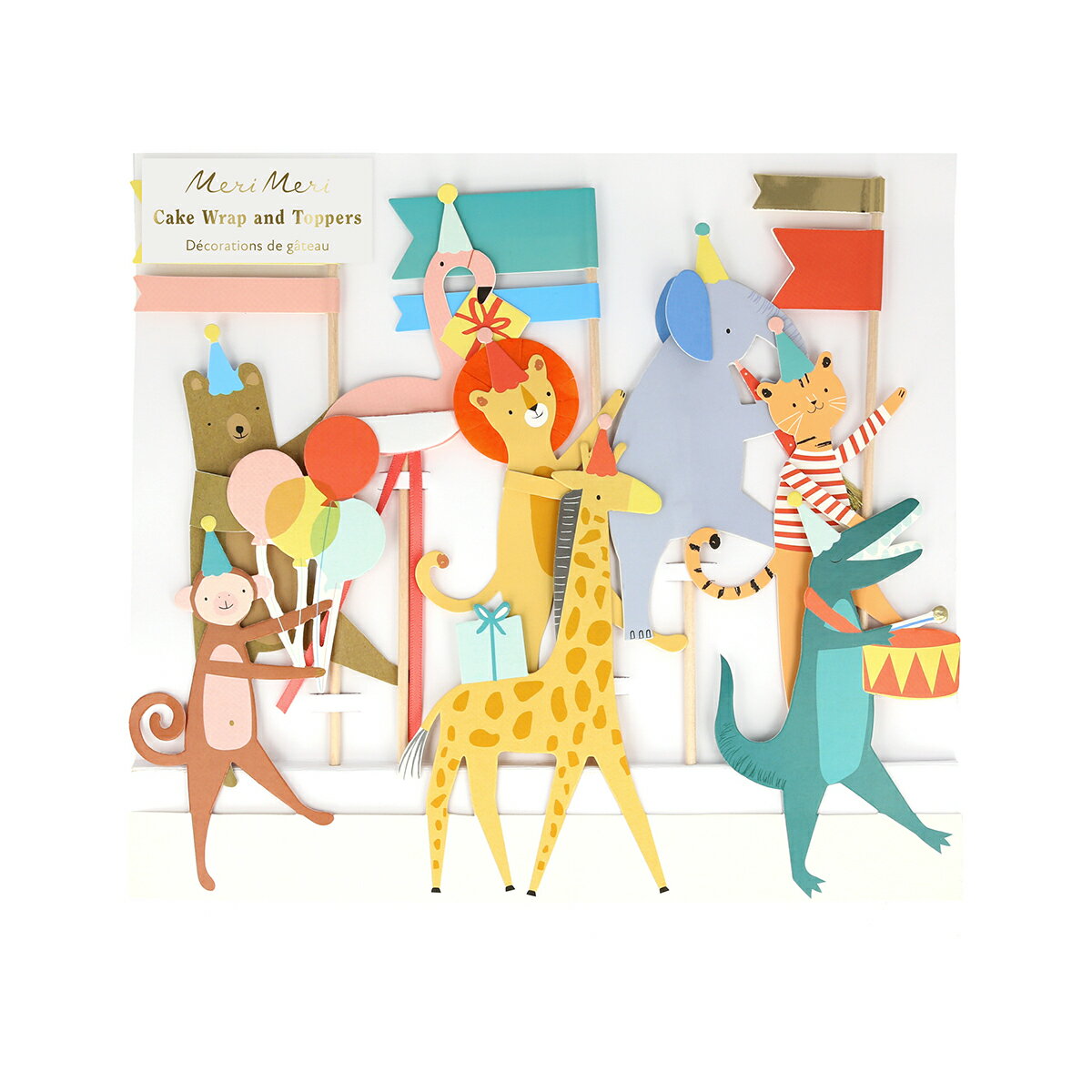ケーキトッパー ケーキラップ アニマルパレード 誕生日 飾り 飾り付け バースデー...