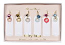 Mini Bell Fairy Gift Tags Pack of 6. Bell & multicolor glitter with gold thread detail. ミニベルフェアリーギフトタグ　6個入り 小さな鈴、マルチカラーグリッター装飾に金の紐仕様 Box size: 115 x 75 x 20mm