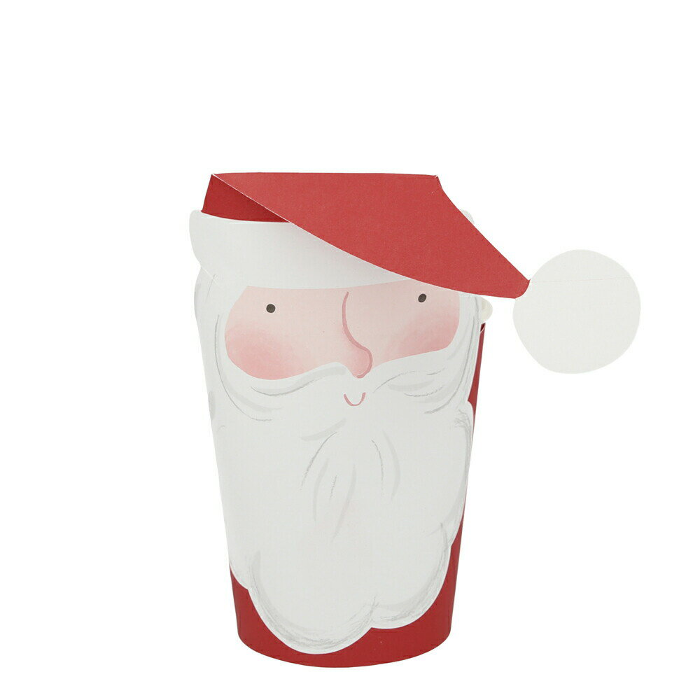 楽天Meri Meri 楽天市場店【クリスマス】　Jolly Santa Cups　ジョリーサンタカップ　8入り　紙コップ　ペーパーカップ　クリスマスパーティ　クリスマステーブル　テーブルコーディネイト　パーティグッズ　キッズパーティ　プレゼント　ギフト xmas ホームパーティ クリスマスグッズ