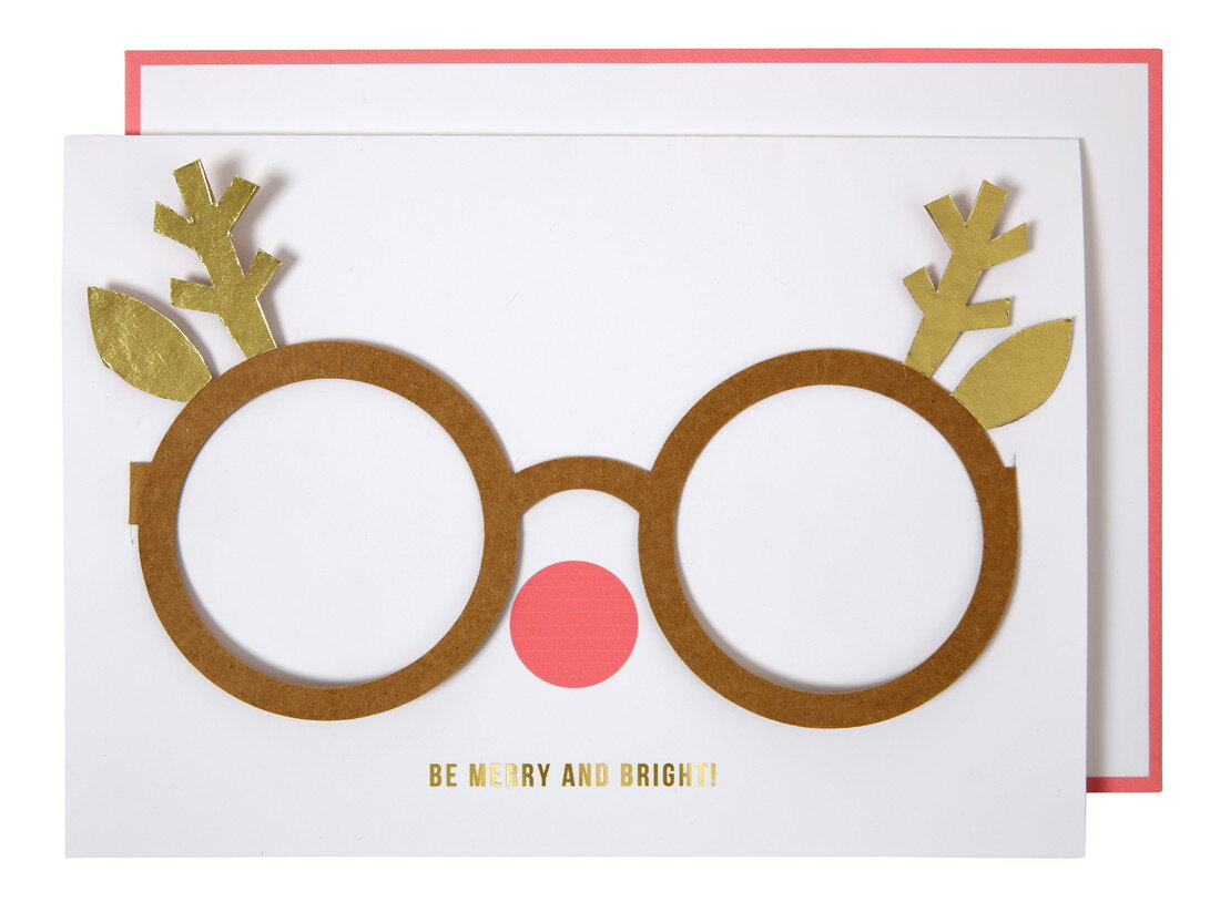 【クリスマス】クリスマスカード トナカイ クリスマスパーティ 仮装 グリーティングカード xmas クリパ ホームパーティ クリスマスグッズ merimeri メリメリ