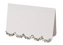 Silver Glitter 10 scalloped edge place cards シルバーグリッター　プレイスカード　10枚入り 波形エッジ　座席札　場所カード Box Size（約/cm): 10.2 x 12.7 x 2.5