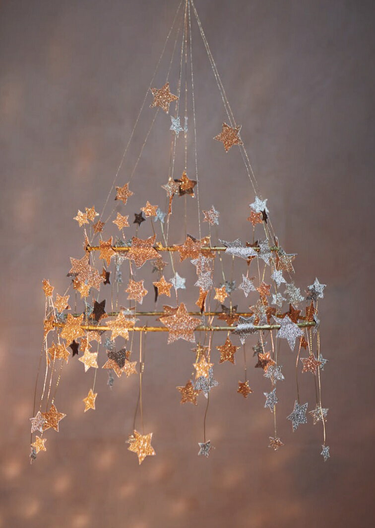 �ڥ��ꥹ�ޥ�] �����ǥꥢ ���ꥹ�ޥ����� Gold Sparkle Star Chandelier ������ɥ��ѡ����륹���������ǥꥢ �ǥ��졼����� ���ꥹ�ޥ��ѡ��ƥ� �������� ���ꥹ�ޥ����å� xmas ����� �ۡ���ѡ��ƥ� ���ꥹ�ޥ����å�