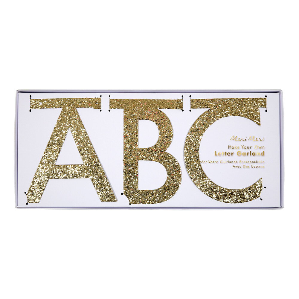 Meri Meri ����� GOLD GLITTER LETTER GARLAND KIT