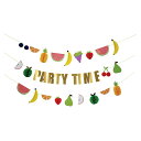 Party Time Fruit Garlandパッケージサイズ : 約152x267x25mm内容：文字ペナント、ハニカム×9、フルーツ型ペナント×11