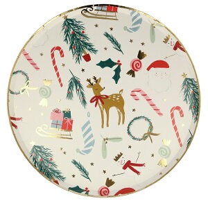 子供達のクリスマス会にぴったりのクリスマスっぽいデザインの使い捨て紙皿は？