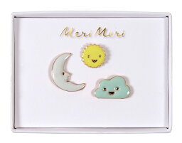 Meri Meri メリメリ ピンバッジ SUN MOON CLOUD ENAMEL 160849 (50-0212)