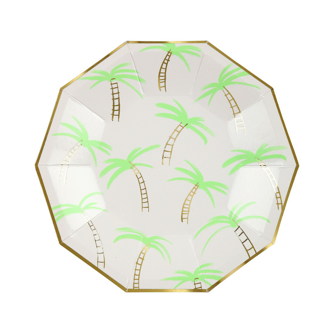 Meri Meri  ڡѡץ졼 ۥ磻 ľ19cm PALM TREE PLATE 169660 (45-3324) 8 ѡƥ滮 ȤΤƻ滮 滮 滮襤 ۡѡƥ