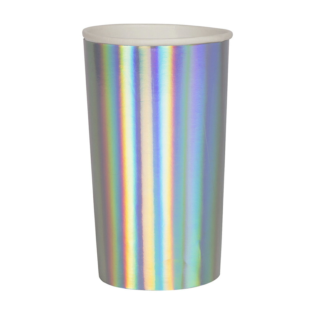 ペーパーカップ HOLOGRAPHIC HIGHBALL CUP 紙コップ 誕生日 誕生日会 誕生日パーティ バースデーパーティ 1歳 幼稚園 小学生 テーブルコーディネイト 男の子 女の子 グランピング merimeri メリメリ