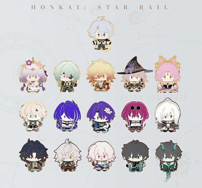 崩壊：スターレイル 公式グッズ 正規品 ちびキャラ 金属バッジ 丹恒 飲月 三月なのか 景元 鏡流 刃 カ..