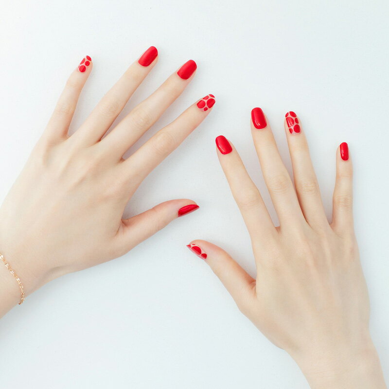 esshimo エッシーモ Dot Red ドットレッド ハンドネイル ジェルネイルシール セルフネイル おうちネイ..