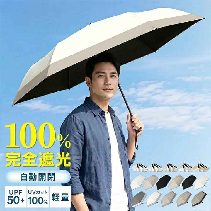 【レビュー特典付き】日傘 折りたたみ uvカット 99.9% 紫外線対策 傘 完全遮光 晴雨兼用 遮光 日焼け対策 熱中症対策 折り畳み傘 軽量 自動開閉 コンパクト折りたたみ傘 6本骨 折りたたみ日傘 雨傘 撥水加工 メンズ レディース 男女兼用 JIS認証済 mermont-10011182 MERMONT サンプル画像2