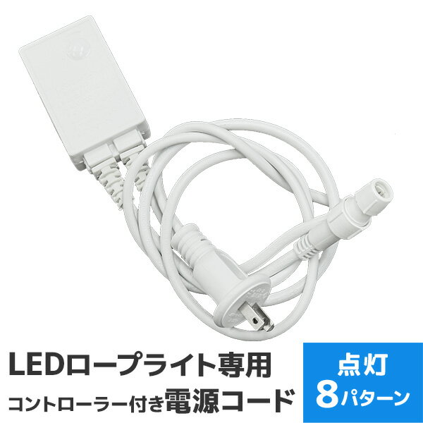 【P10倍×お買い物マラソン】 イルミネーション コントローラー 電源 LEDイルミネーション ロープライト用 10mm2芯タイプ 防水仕様 ［LED コントローラー ハロウィン イルミネーション クリスマス 電飾 飾り クリスマスツリー］