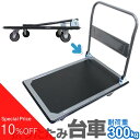 【最大80%OFF スーパーSALE】 台車 折りたたみ コンパクト 大型 台車 耐荷重300kg キャリーカート キャリー カート コンパクト 折りたたみ台車 スチール台車 手押し台車 運搬台車 業務用 家庭用 灯油 ストーブ 運搬 BBQ 車中泊 キャンプ 倉庫 工場 新生活