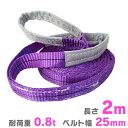 【送料無料】 スリングベルト 耐荷重 0.8t 長さ 2m 幅 25mm 荷重 800kg ナイロンスリング ナイロンベルト ベルトスリング ナイロンスリングベ...