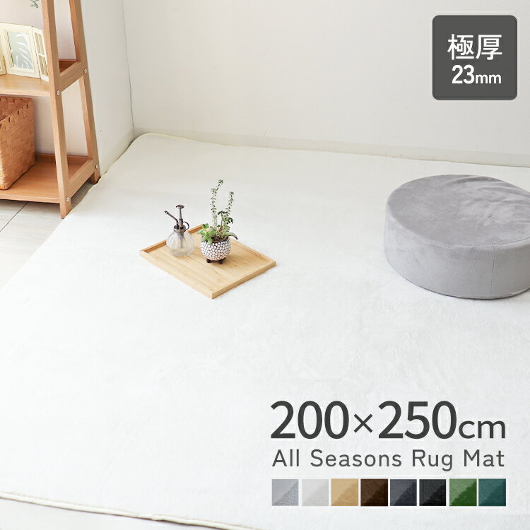 【最大2000円OFFクーポン】 あったか 低反発ラグ 極厚23mm ラグ 洗える 200×250cm ホットカーペット対応 ラグマット 滑り止め付 マット 北欧 カーペット ラグカーペット 洗えるラグ ラグカーペット フランネルラグ 絨毯 オールシーズン 床暖房