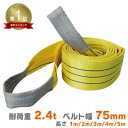 【GW限定10%OFFクーポン】★楽天1位獲得★ スリングベルト ■選べる長さ/本数■ 耐荷重 2.4t 幅 75mm 荷重 2400kg 長さ 1m 2m 3...