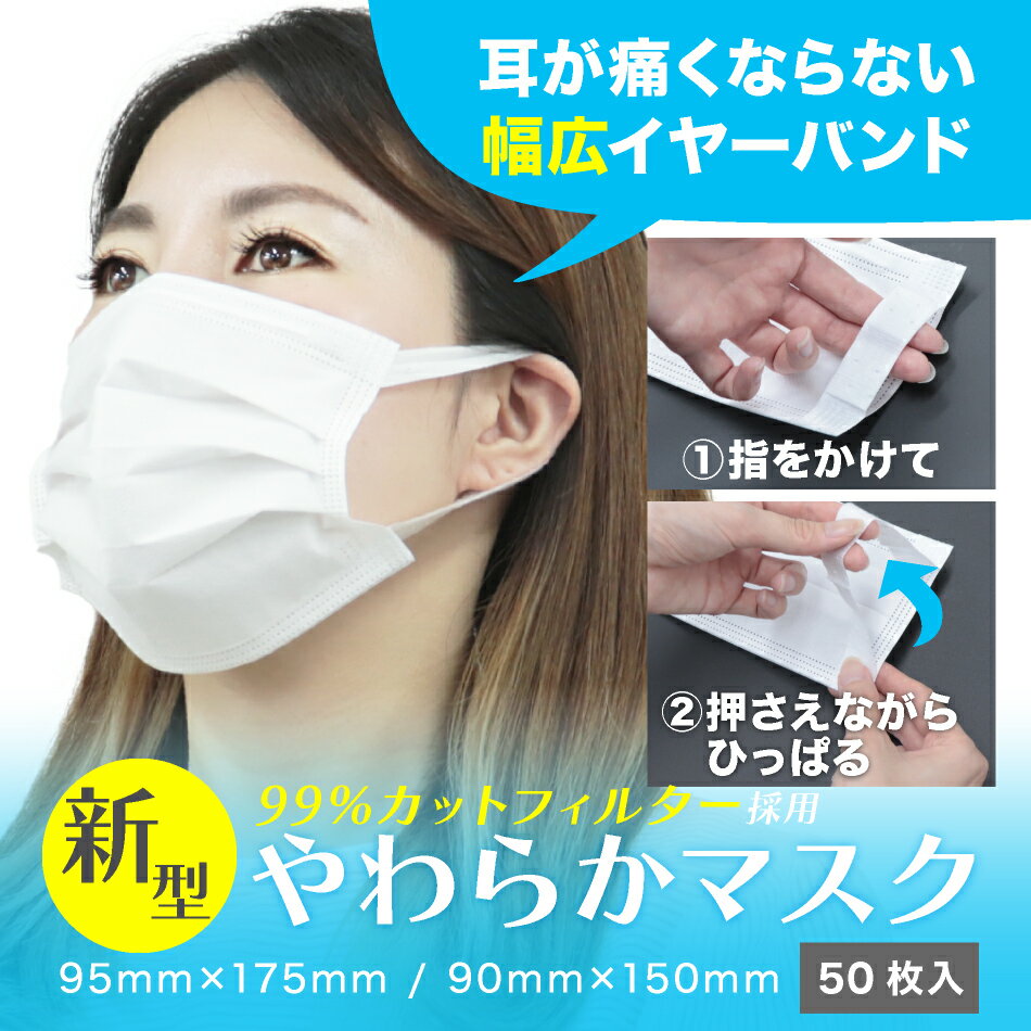 ＼耳が痛くならない／ 織布マスク 白 マスク 100枚 50枚×2箱 不やわらかマスク 大きめ 小さめ ふつうサイズ 使い捨て 男女兼用 大人用 花粉 風邪 ほこり 箱 PM2.5 立体 首 耳が痛くない マスク 平ゴム 不織布 普通サイズ 立体マスク 通勤 通学 耳が痛くならないマスク