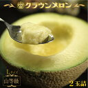 静岡県産『クラウンメロン Lサイズ 山等級 2玉詰 』化粧箱入 送料無料 着日時指定可 のし・メッセージカード無料〔贈答用 お中元 お歳暮 誕生日祝 お供え 内...