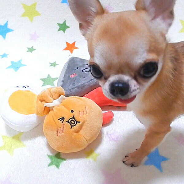 犬おもちゃ おでん シリーズ トイ Solgra ソルグラ 犬 おもちゃ ぬいぐるみ 音が鳴る 引っ張り 合い チワワ 小型犬 子犬 パピー 噛む 甘噛み 鳴る 犬用品 ペット ペットグッズ ペット用品 ストレス 発散 わんこ からし ちょうちん もちきんちゃく 大根 たこ こんにゃくの商品画像 3