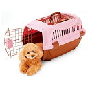 35%OFF 2ドア スマイルキャリー Mサイズ ピンク キャリーバック ハードキャリー ピンク 小型犬 2ドア ハウス ドアが外れる PETIO セール SA...