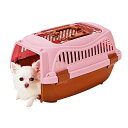 25%OFF/2ドア スマイルキャリー Sサイズ ピンク キャリーバック ハードキャリー ピンク 小型犬 2ドア ハウス ドアが外れる PETIO セール SA...