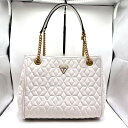 GUESS ゲス エレニア トートバッグ ホワイト QB867723縦:約25cm横:約32cmマチ:約11cm【付属品】なし【商品状態】・傷、汚れあり・タバコ臭あり(4)