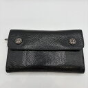 クロムハーツ CHROME HEARTS ヘビーレザー ウェーブ ウォレット ブラック【サイズ】サイズW : 19.5cm サイズH : 11cm サイズD :...