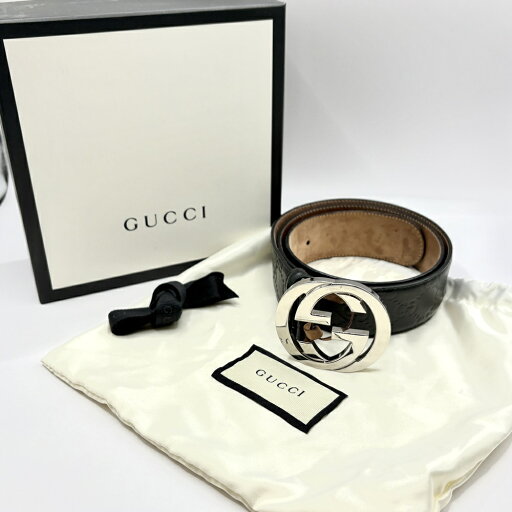 GUCCI グッチ グッチシマ インターロッキング Gベルト ブラック 411924 85・34 メンズ レディース 男女兼用 GUCCI グッチ グッチシマ インターロッキング Gベルト ブラック 411924 85・34 メンズ レディース 男女兼用