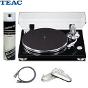 【8/1限定】最大1000円OFFクーポン★TEAC TN-3B SE/BK ブラック ターンテーブル+レコードクリーナーセット