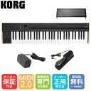 ACアダプター&汎用ダンパーペダル付き■KORG MIDIキーボード Keystage61 61鍵盤 USB MIDI コルグ ライブに