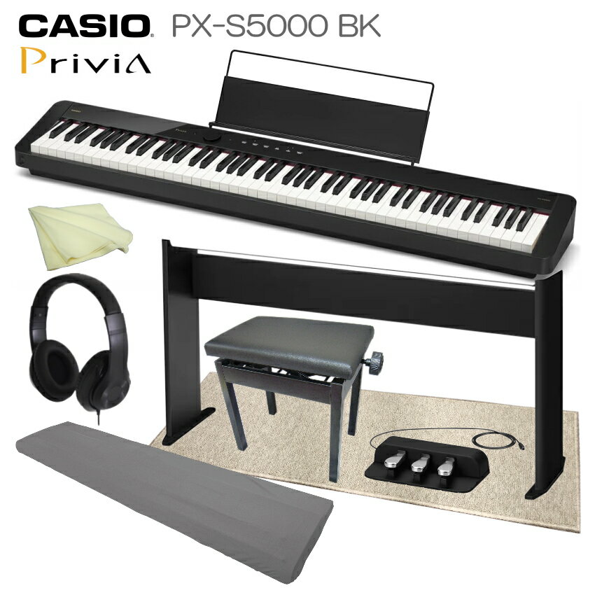 CASIO Żҥԥ Privia PX-S5000BK ֥åִܥåȡɡ3ܥڥ롢ػҡɲޥåդ 88 ǥԥ...