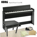【Bluetooth対応】コルグ 電子ピアノ C1-air ブラック「ピアノ椅子と防音マット付」KORG C1-air BK