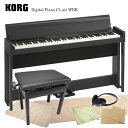【Bluetooth対応】コルグ 電子ピアノ C1air ウッデンブラック「本体と椅子のマット付」KORG C1-air WBK