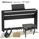 【6/1限定】クーポン最大1000円OFF★ローランド 電子ピアノ FP-30X ブラック Roland 88鍵デジタルピアノ「木製スタンド/3本ペダル/ピアノ...