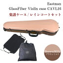 イーストマン バイオリンケース「2トーン:ブラウン&ミルク」CAVL16/定番 グラスファイバー ハードケース【楽譜バッグ/レインコートセット】