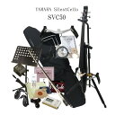 YAMAHA SilentCello SVC50 ヤマハ サイレント・チェロ（静かに弾けるチェロ） ■ ワイヤレスシステム付き 本体標準付属品＋12点セットシンプルな機能と、運搬に便利なベーシックモデル ～ フレームを最小限に残し、軽量化と高い収納性を実現。 どんな場所でも手軽に練習できる、サイレントチェロの基本性能を重視したモデルです。 本商品は、初心者向けのセット品を残しつつ　スタジオやステージなどで便利のご使用いただけるワイヤレスシステムをセットに致しております。 「SVC50の特徴」■音量はアコースティックチェロの約10分の1。 静かにチェロの演奏を楽しめます。 アコースティックチェロの約100分の1にまで音エネルギーを低減。 弦の振動を生かすため少々の摩擦音は出ますが、聴感上の音量を約10分の1程度に抑えました（YAMAHA測定値）。 ヘッドフォンを使って、いつでも、周囲を気にすることなく演奏を楽しめます。 ■細部まで徹底的にこだわった本格派チェロです。 ネックや指板、弦、ブリッジ（駒）などはアコースティックチェロと同じものを使用。 違和感のない、自然な演奏を楽しめます。糸巻きにはウォームギア方式を採用。 初心者の方でも簡単に調弦できます。 ■3段階の演奏感覚を楽しめるリバーブ機能を搭載しています。 ブリッジの底部に埋め込んだ内蔵ピックアップが弦の振動を拾い、音色補正を行った後デジタル信号処理によって残響効果をつけ、アコースティックのボディの共鳴音やホールの響きを再現します。小さな部屋・中ホール・大ホールの3段階のリバーブ機能があります。 ■ポップス向きの明るくオープンな音色です。 ボディにアルダー（広葉樹の一種）を採用。 明るくオープンな音で、クラシックのみならず、ポップスなどの演奏にも適しています。 ■出力・入力、両方の端子を装備しています。 出力端子でイヤフォンやアンプ付きスピーカーと接続できるだけでなく、入力端子でCD・MDプレーヤーなどと接続可能。 オーケストラやピアノの演奏に合わせて楽しくレッスンでき、短期間での上達も可能です。 仕様 サイズ 4/4 棹部 メイプル 胴部 アルダー ひざ当て ブナ（着脱式） 指板 エボニー 弦 ボールエンドタイプ 糸巻き ウォームギア式 ブリッジ メイプル（PANT社製） テールピース エボニー ピックアップ ピエゾピックアップ コントロール(本体) ボリューム、AUXIN(ボリューム調整付)、リバーブ(ルーム/ホール1/ホール2) 入出力端子 ヘッドホン出力、ラインアウト、AUXIN 電源部 電池ボックス×2またはACアダプター入力 (別売：単3電池×2、ACアダプターPA-3C) 電池寿命(連続使用時間) マンガン電池：(リバーブあり)最長2.5時間、(リバーブなし)最長15時間 アルカリ電池：(リバーブあり)最長10時間、(リバーブなし)最長35時間 寸法(L×W×H) 1,235mm×432mm×240mm（ひざ当て取付、エンドピン最短状態） 重量 3.5Kg（乾電池、胸当て含む） 付属品 ステレオヘッドホン、ソフトケース、オーディオケーブル、取扱説明書、胸あて、ひざ当て、駒 ■その他のセット品をご紹介 〇 〇 〇 〇 〇 〇 〇 〇 〇 〇 〇 〇 〇 〇【2vc363414154851370】 通常の1/10程度の音量で弾けるチェロ サイレントチェロ シンプルな機能と、運搬に便利なベーシックモデル 〜 フレームを最小限に残し、軽量化と高い収納性を実現。 どんな場所でも手軽に練習できる、サイレントチェロの基本性能を重視したモデルです。 本商品は、初心者向けのセット品を残しつつ　スタジオやステージなどで便利のご使用いただけるワイヤレスシステムをセットに致しております。 「SVC50の特徴」■音量はアコースティックチェロの約10分の1。 静かにチェロの演奏を楽しめます。 アコースティックチェロの約100分の1にまで音エネルギーを低減。 弦の振動を生かすため少々の摩擦音は出ますが、聴感上の音量を約10分の1程度に抑えました（YAMAHA測定値）。 ヘッドフォンを使って、いつでも、周囲を気にすることなく演奏を楽しめます。 ■細部まで徹底的にこだわった本格派チェロです。 ネックや指板、弦、ブリッジ（駒）などはアコースティックチェロと同じものを使用。 違和感のない、自然な演奏を楽しめます。糸巻きにはウォームギア方式を採用。 初心者の方でも簡単に調弦できます。 ■3段階の演奏感覚を楽しめるリバーブ機能を搭載しています。 ブリッジの底部に埋め込んだ内蔵ピックアップが弦の振動を拾い、音色補正を行った後デジタル信号処理によって残響効果をつけ、アコースティックのボディの共鳴音やホールの響きを再現します。小さな部屋・中ホール・大ホールの3段階のリバーブ機能があります。 ■ポップス向きの明るくオープンな音色です。 ボディにアルダー（広葉樹の一種）を採用。 明るくオープンな音で、クラシックのみならず、ポップスなどの演奏にも適しています。 ■出力・入力、両方の端子を装備しています。 出力端子でイヤフォンやアンプ付きスピーカーと接続できるだけでなく、入力端子でCD・MDプレーヤーなどと接続可能。 オーケストラやピアノの演奏に合わせて楽しくレッスンでき、短期間での上達も可能です。 SVC50の詳細 SVC50の詳細 仕様 サイズ 4/4 棹部 メイプル 胴部 アルダー ひざ当て ブナ（着脱式） 指板 エボニー 弦 ボールエンドタイプ 糸巻き ウォームギア式 ブリッジ メイプル（PANT社製） テールピース エボニー ピックアップ ピエゾピックアップ コントロール(本体) ボリューム、AUXIN(ボリューム調整付)、リバーブ(ルーム/ホール1/ホール2) 入出力端子 ヘッドホン出力、ラインアウト、AUXIN 電源部 電池ボックス×2またはACアダプター入力 (別売：単3電池×2、ACアダプターPA-3C) 電池寿命(連続使用時間) マンガン電池：(リバーブあり)最長2.5時間、(リバーブなし)最長15時間 アルカリ電池：(リバーブあり)最長10時間、(リバーブなし)最長35時間 寸法(L×W×H) 1,235mm×432mm×240mm（ひざ当て取付、エンドピン最短状態） 重量 3.5Kg（乾電池、胸当て含む） 付属品 ステレオヘッドホン、ソフトケース、オーディオケーブル、取扱説明書、胸あて、ひざ当て、駒 付属品＆セット品詳細 ■その他のセット品をご紹介 〇 〇 〇 〇 〇 〇 〇 〇 〇 〇 〇 〇 〇 〇